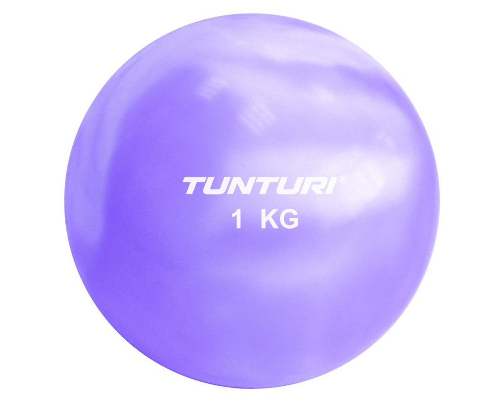 Jóga míč tónovaný 1,5 kg TUNTURI Toning ball fialový