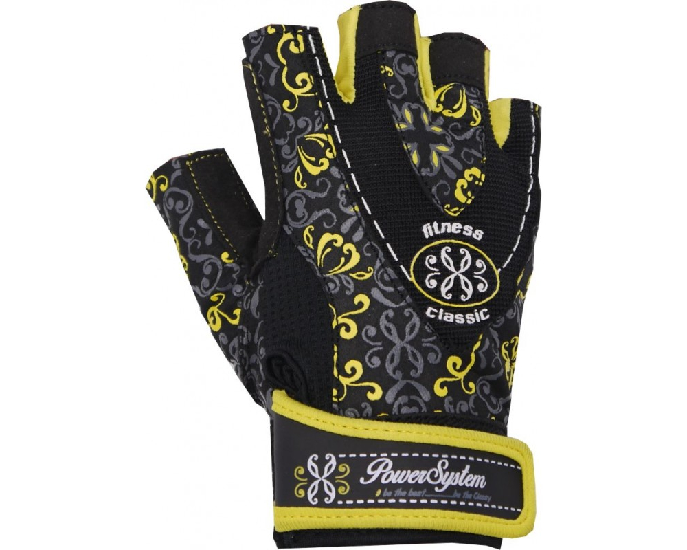 Dámské fitness rukavice POWER SYSTEM Classy žluté