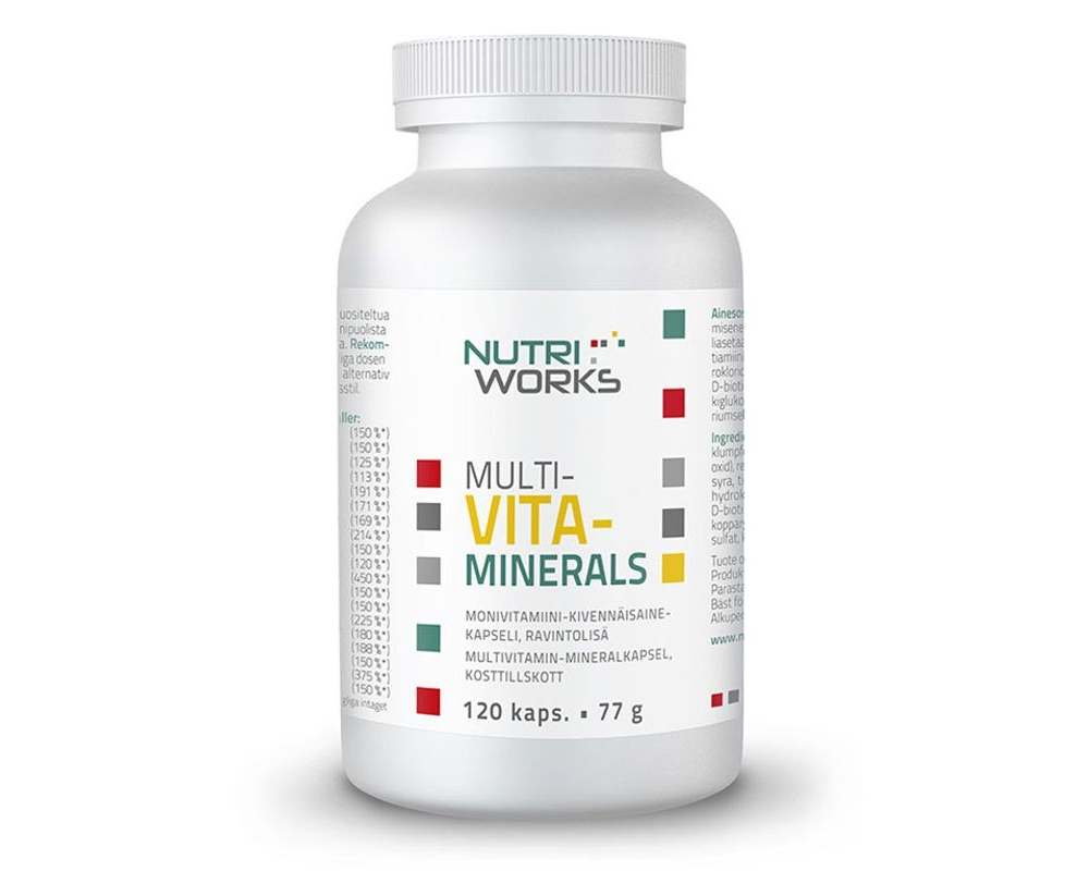 NUTRIWORKS Multivita-minerals 120 kapslí