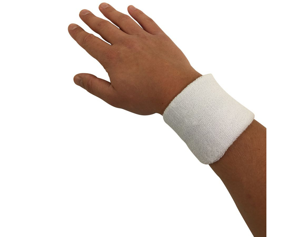 Potítko na zápěstí TUNTURI bílé pár ruka