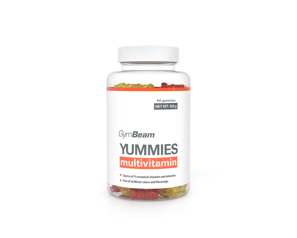 GymBeam Multivitamin Yummies 60 kapslí pomeranč citron višeň