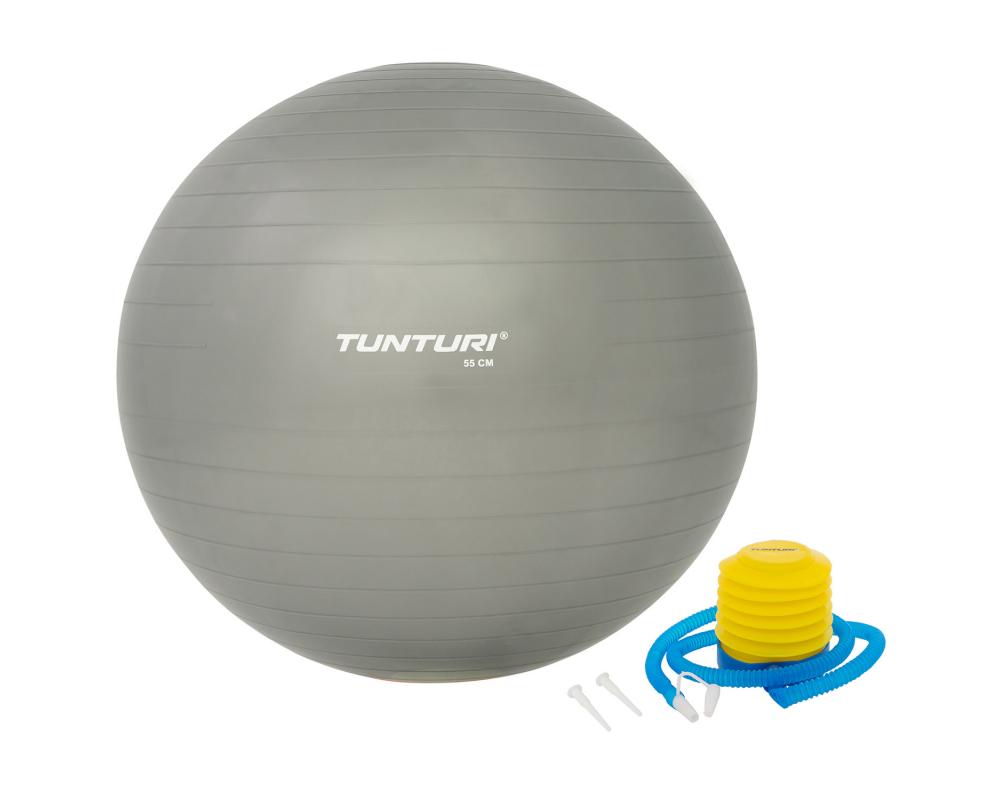 Gymnastický míč s pumpičkou TUNTURI stříbrný profilovka