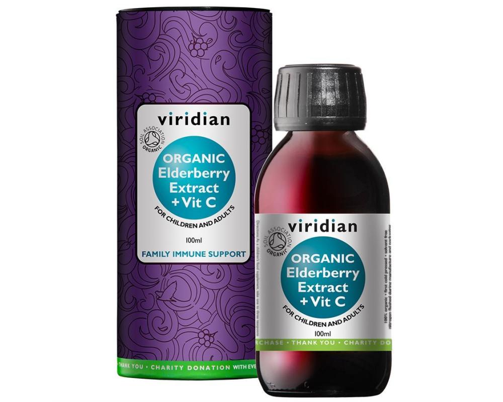 Viridian Elderberry Extract + Vitamin C 100ml