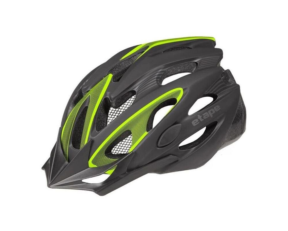 Cyklistická helma Etape Biker černá-žlutá fluo