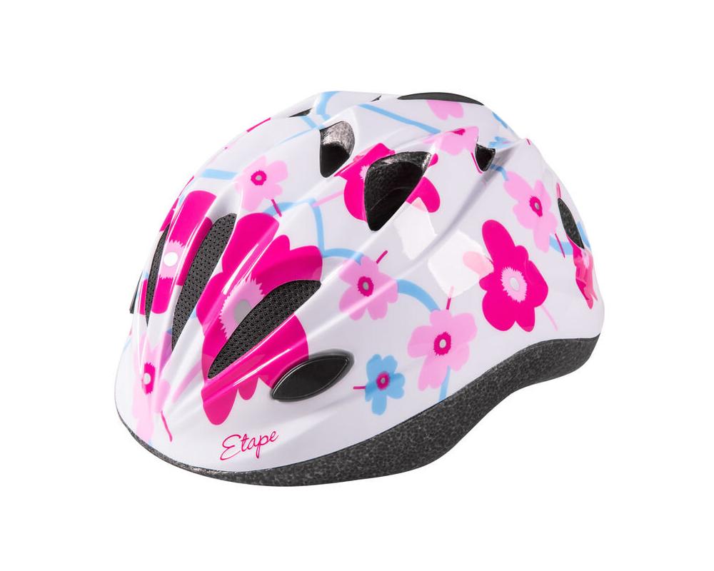 Cyklistická helma Etape Pony dětská bílá-růžová