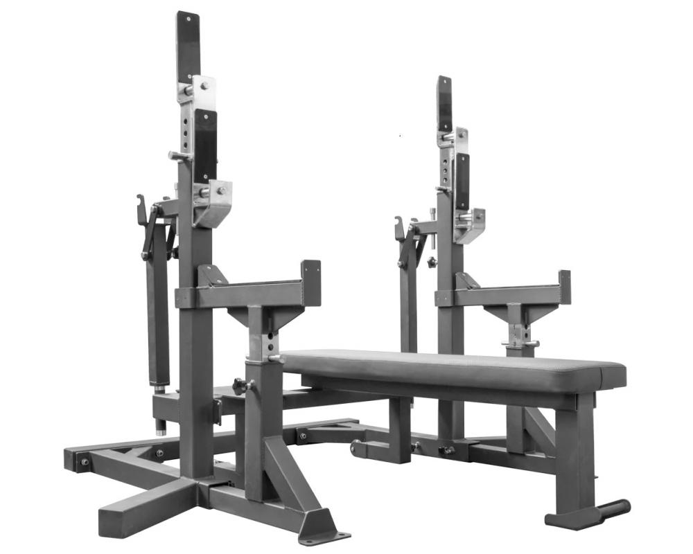 Posilovací lavice bench press Kombinovaná lavice a stojan na dřepy STRENGTHSYSTEM RIOT COMBO RACK