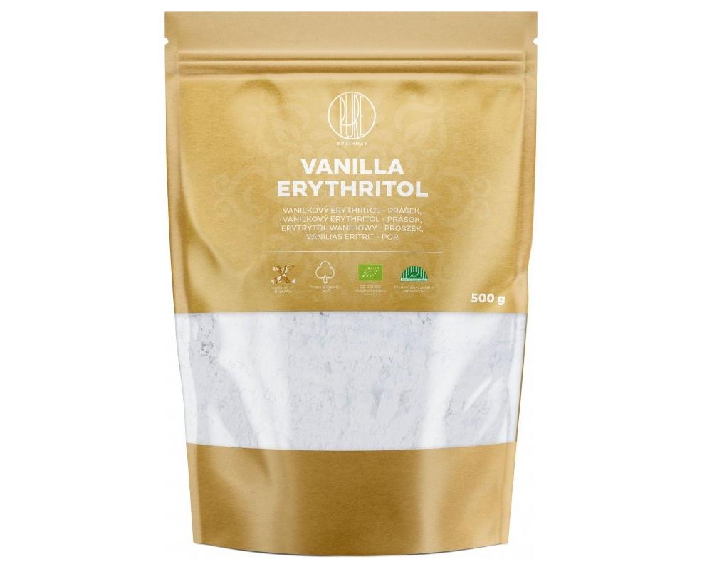 BrainMax Pure Erythritol vanilka BIO 500 g