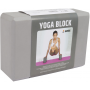 YATE YOGA Block - 22,8x15,2x7,6 cm šedý s obalem