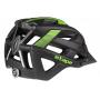 Cyklistická helma Etape Escape černá-zelená zezadu