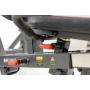 Posilovací lavice bench press BH FITNESS Olympic rack G510 nastavení sedáku a opěrky