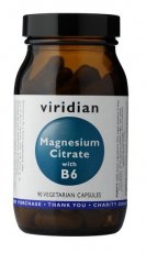 VIRIDIAN Magnesium Citrate + vitamin B6 90 kapslí - sleva 35%