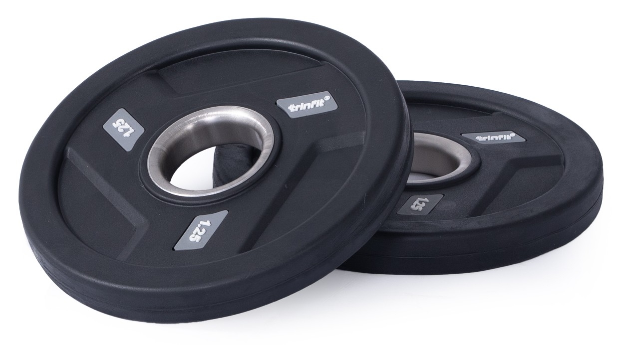 Olympijské kotouče TRINFIT TRI-GRIP pogumované 1,25 kg pár