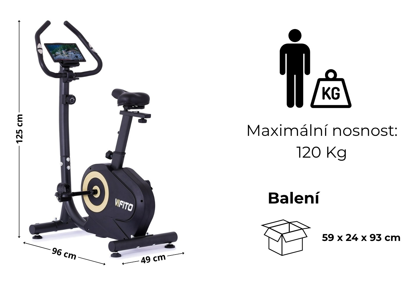 Rotoped VIFITO Evo 500 rozměry