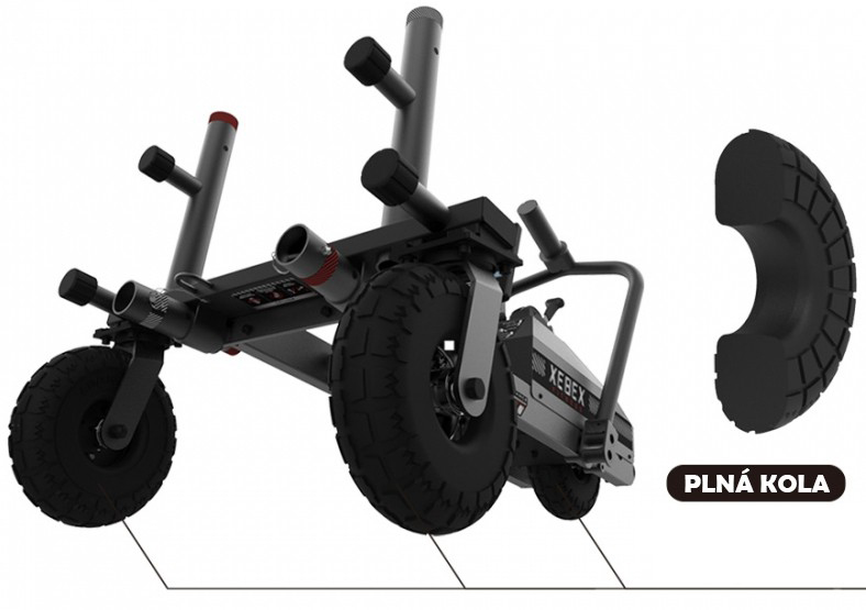 Saně XEBEX XT4 Sled kolečka