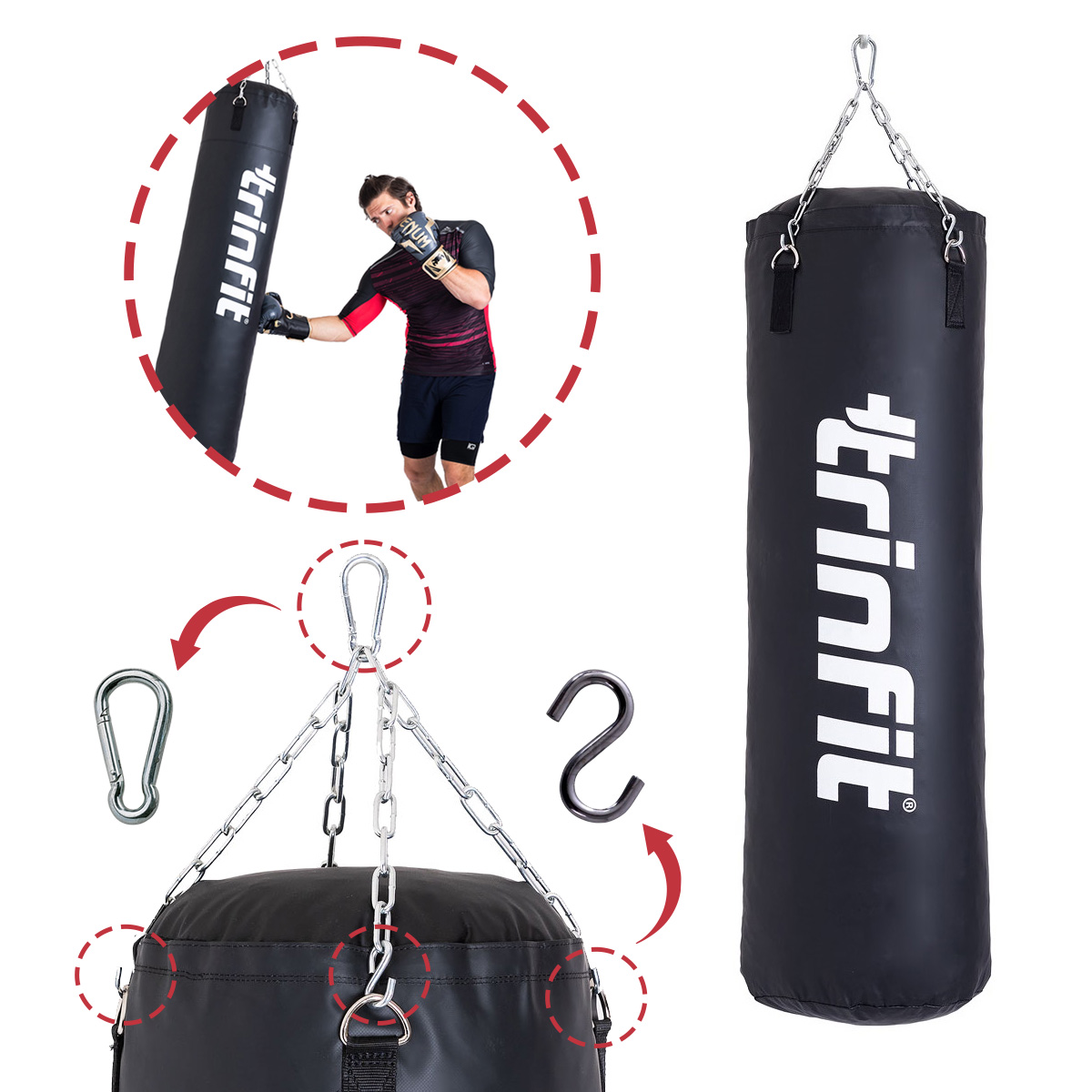 Boxovací pytel TRINFIT Classic odolné popruhy