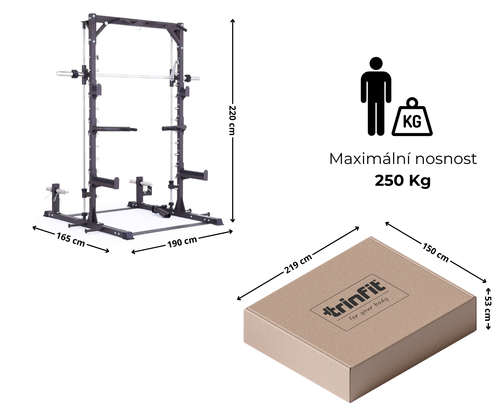 TRINFIT Power Smith CX30 - rozměry