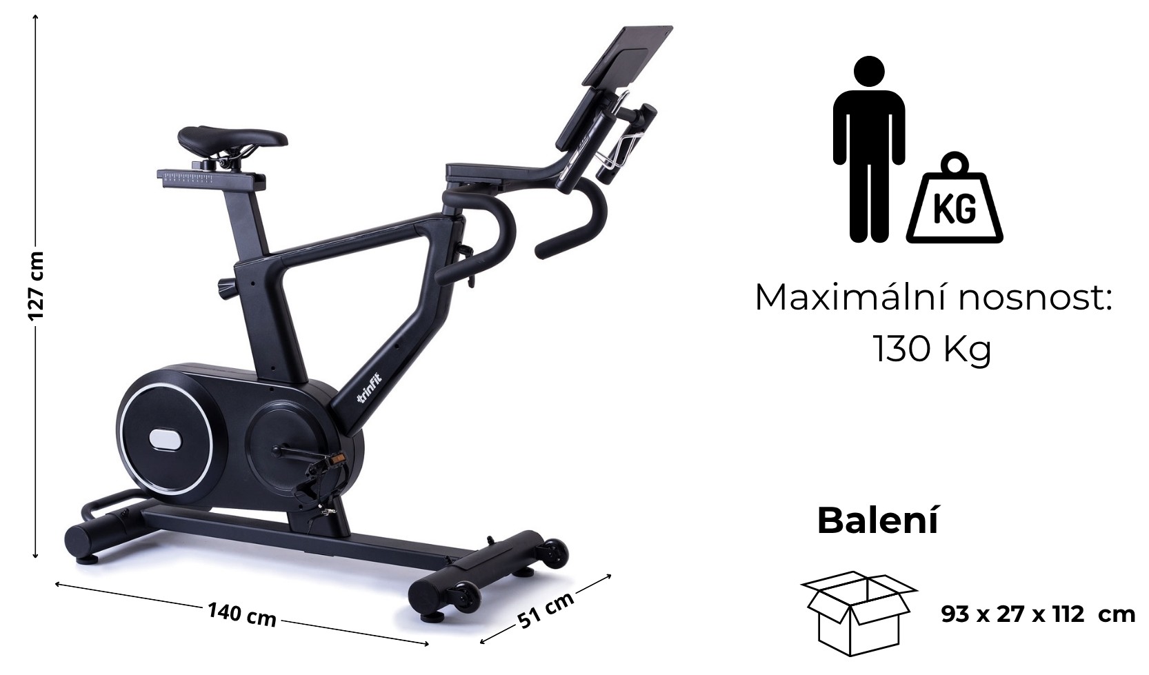 TRINFIT Spin S600i Elite rozměry