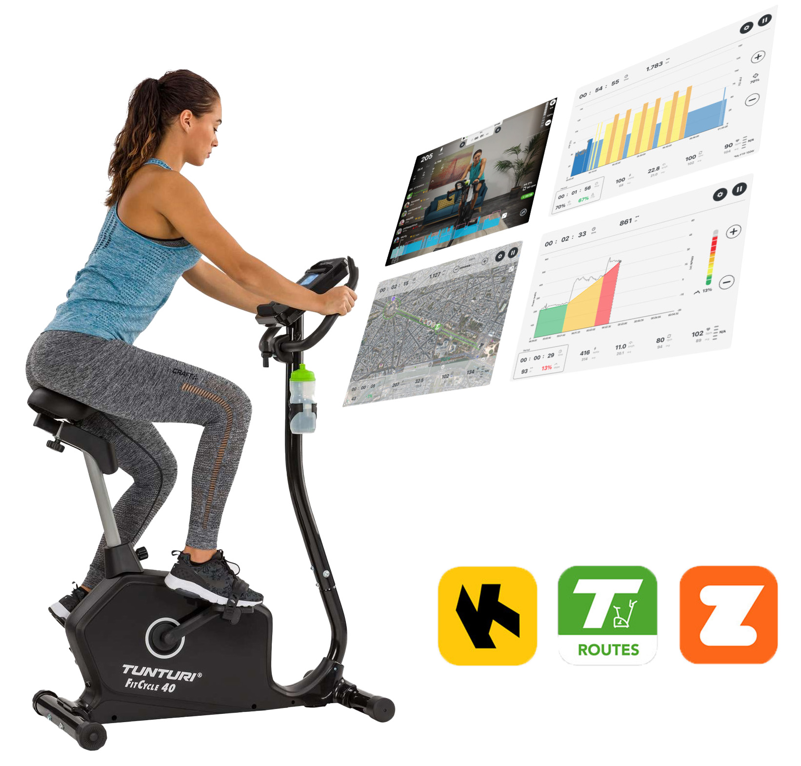 TUNTURI FitCycle 40i aplikace