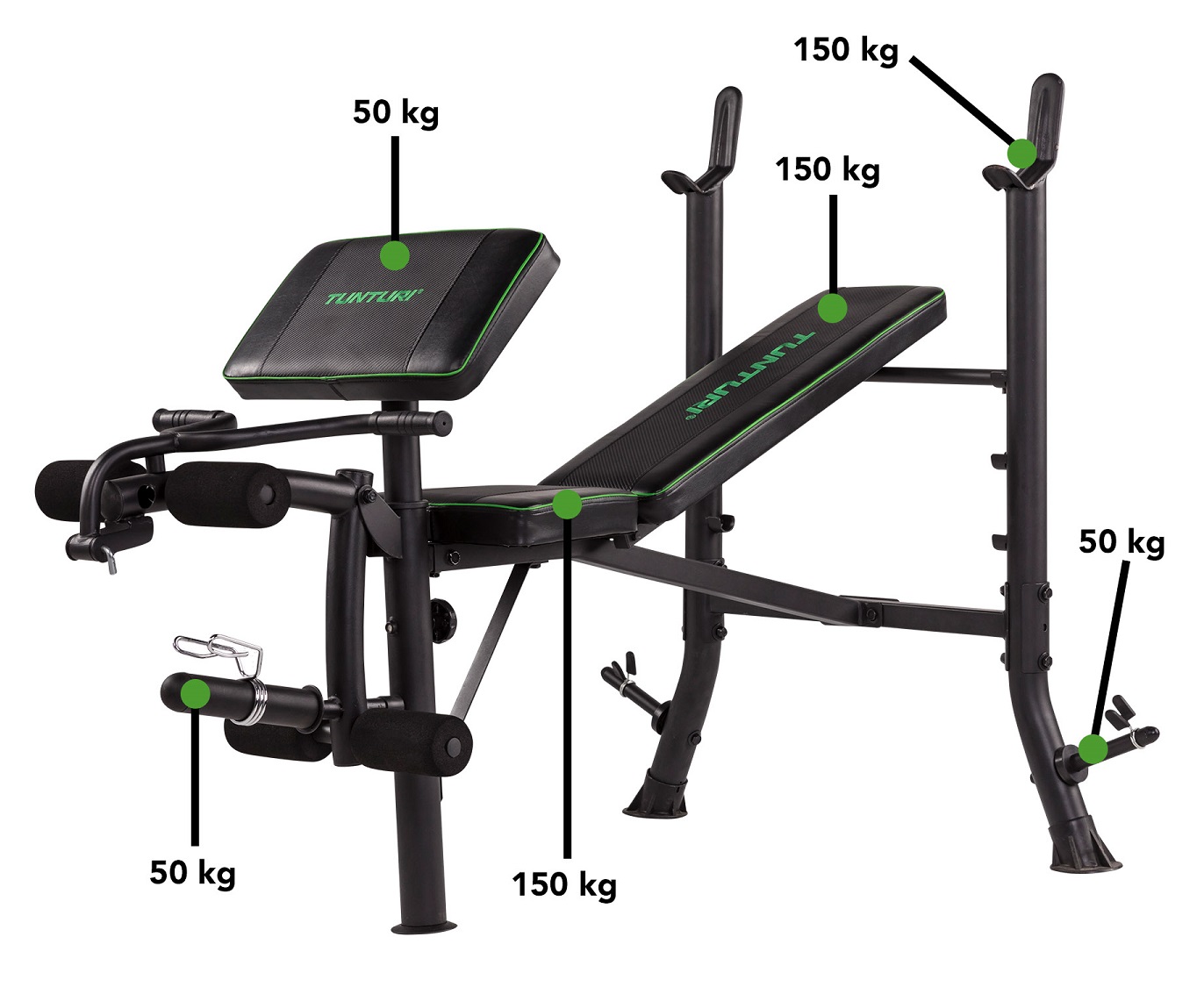 Tunturi WB40 Compact Width Weight Bench nosnosti