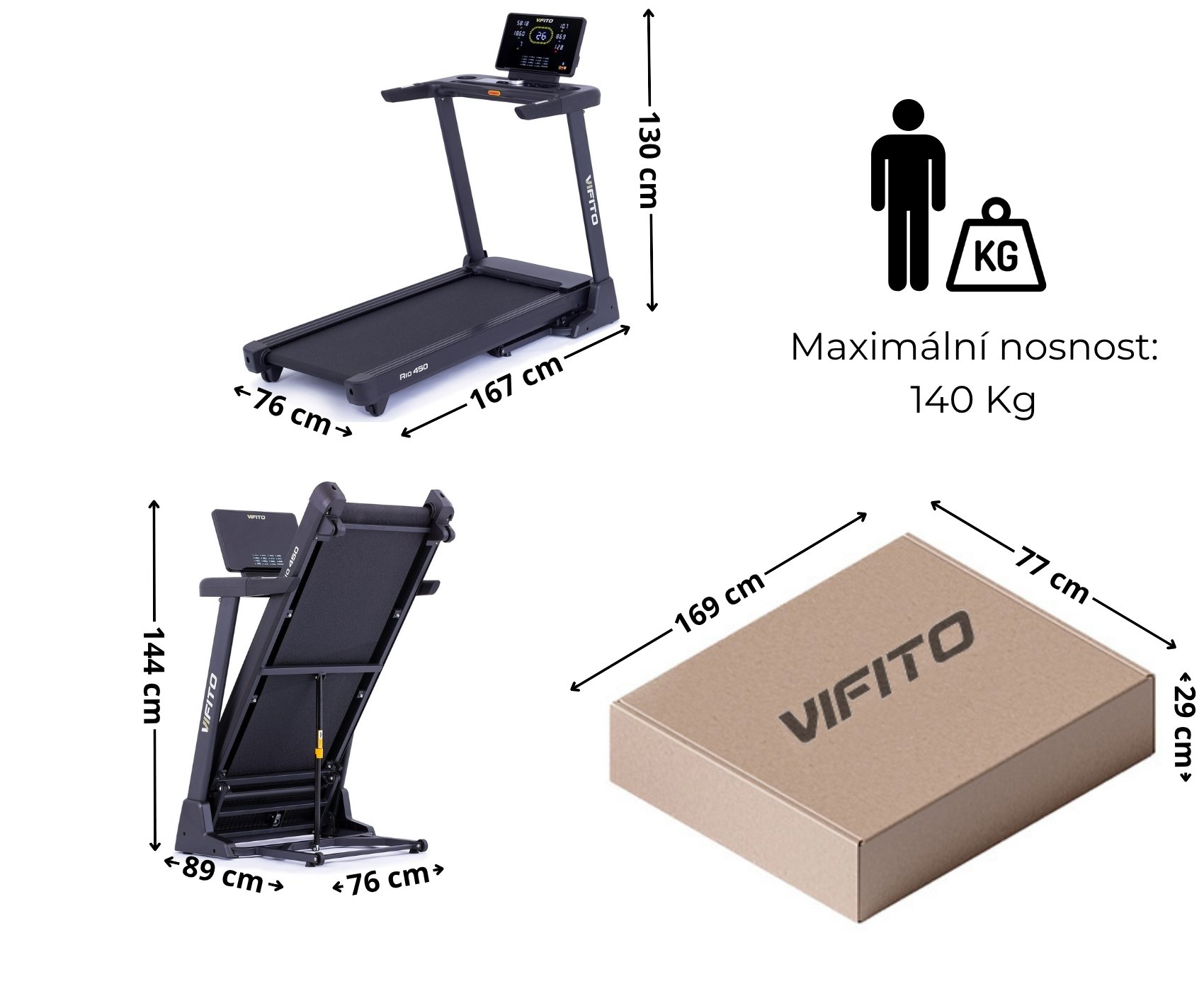 VIFITO Rio 450 rozměry