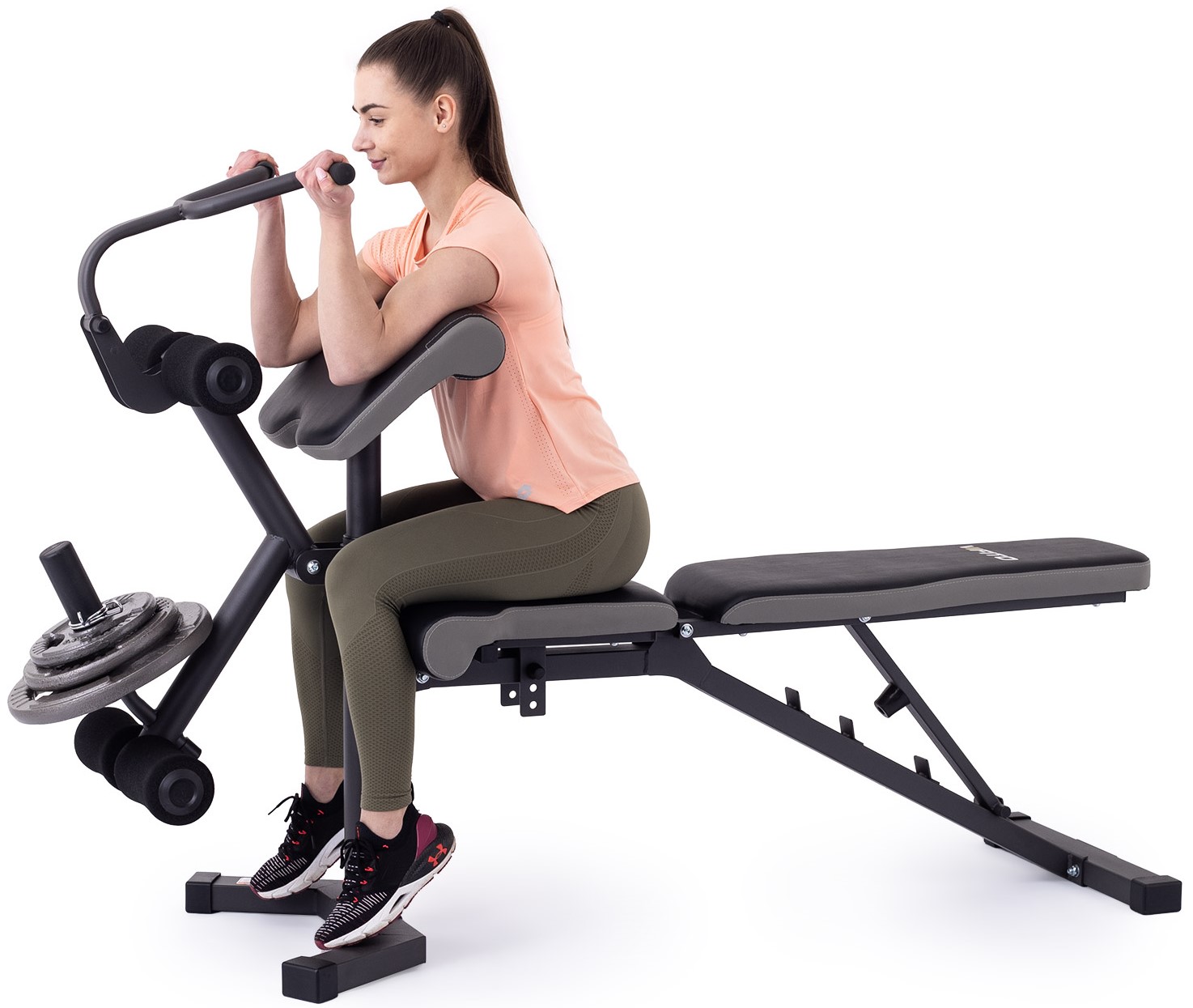 Posilovací lavice VIFITO U60 cvičení bicepsu