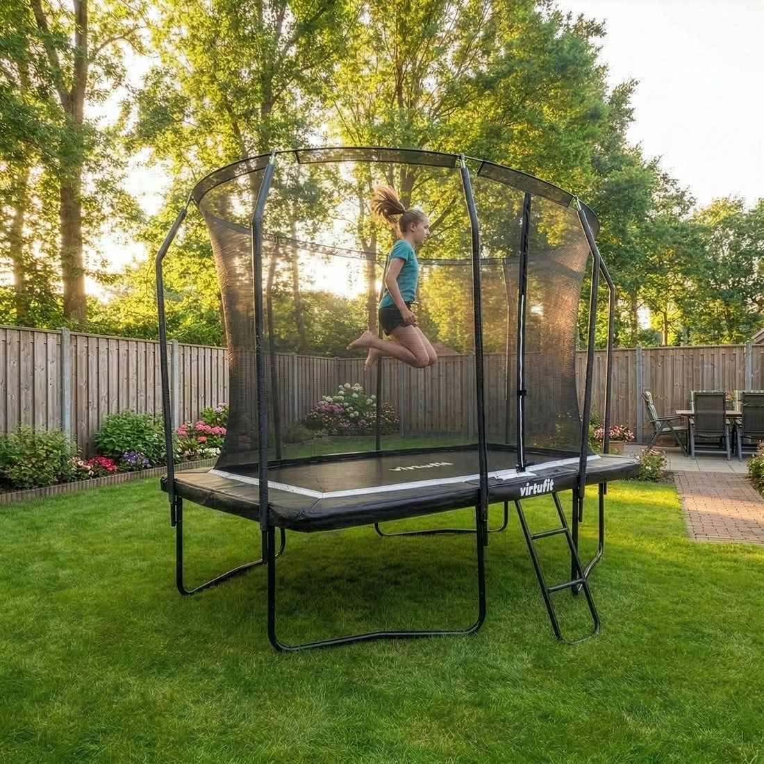 VIRTUFIT Premium s ochrannou sítí Černá 183 x 274 cm pro malé i velké