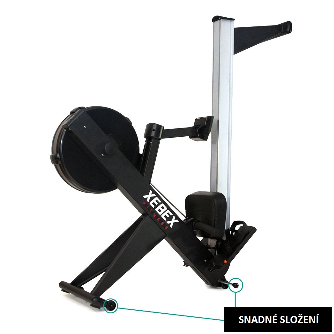 složený XEBEX Air Rower 2.0 Smart Connect