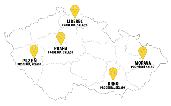 Mapa prodejen